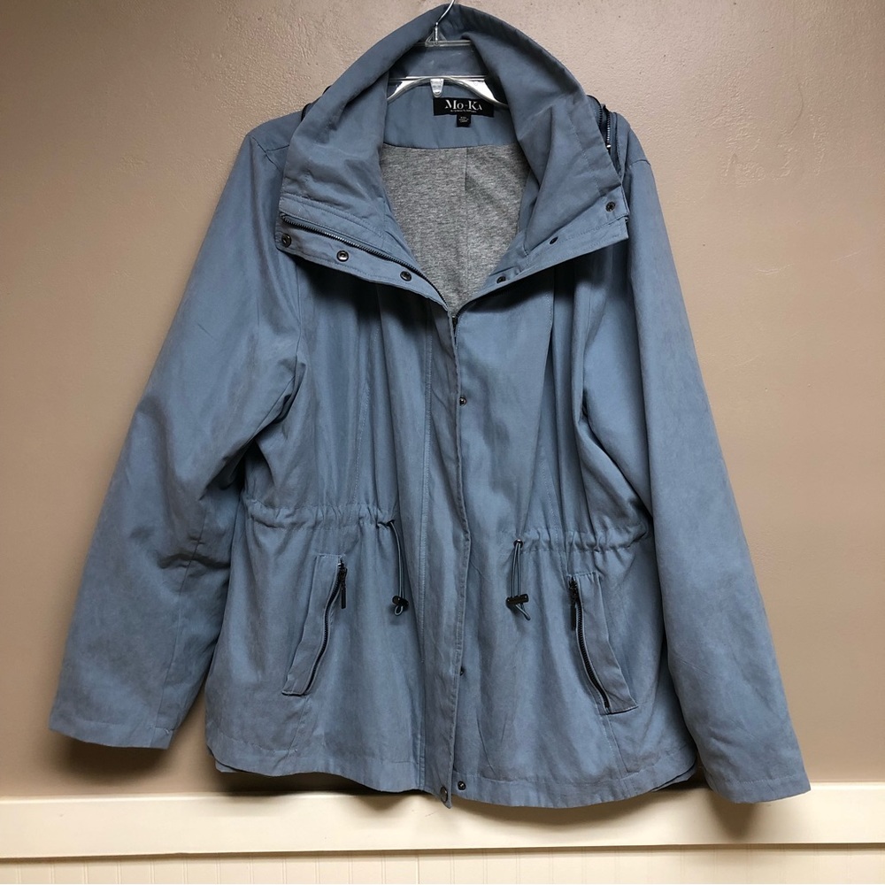 Mo-Ka blue jacket with hood stitch fix